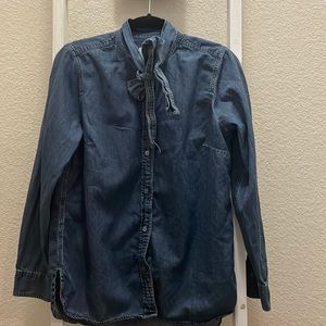 J. Crew chambray shirt with bow